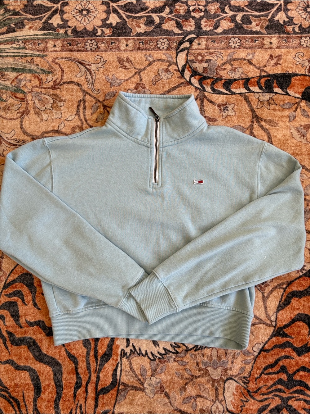 Tommy Hilfiger Pale Blue Quarter-Zip Sweatshirt